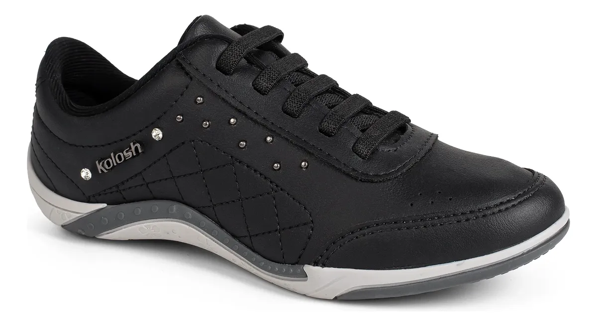Tênis Kolosh Feminino Casual Conforto Elástico Palmilha Gel